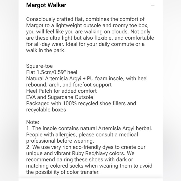 Vivaia Lightweight Square-Toe V-Cut Flat Margot Walker Navy Women’s US 8 EU 39 - Picture 14 of 14